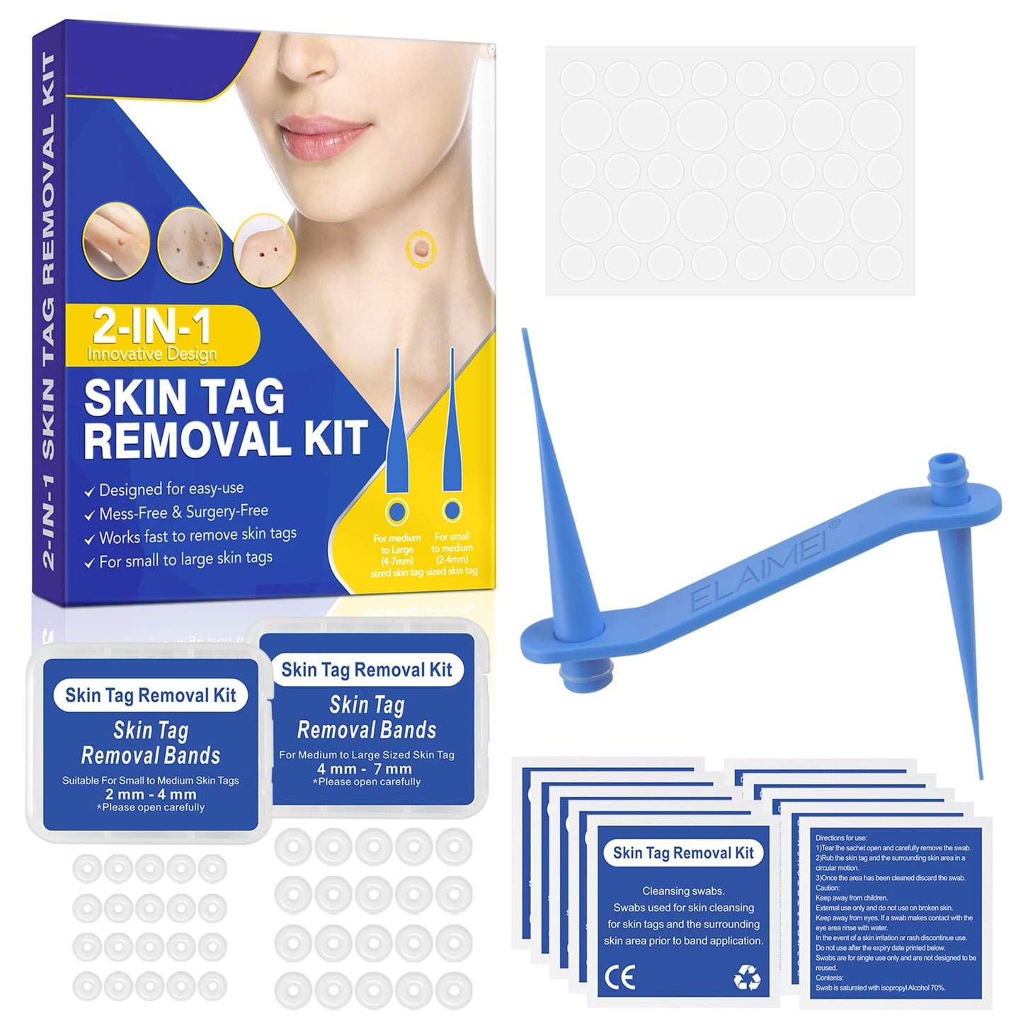 SHISUIZHE Skin Tag Remover – FDA-Cleared At-Home Skin Tag Removal Kit