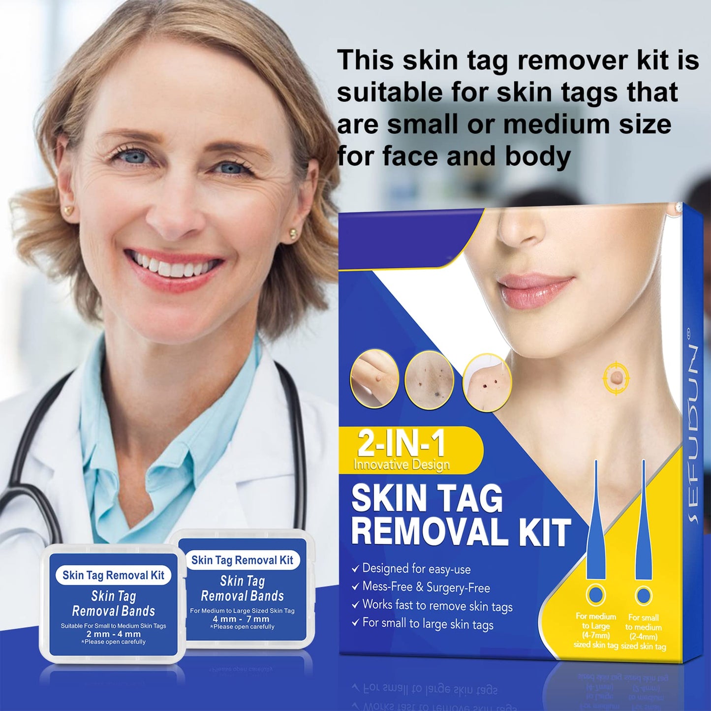 SHISUIZHE Skin Tag Remover – FDA-Cleared At-Home Skin Tag Removal Kit
