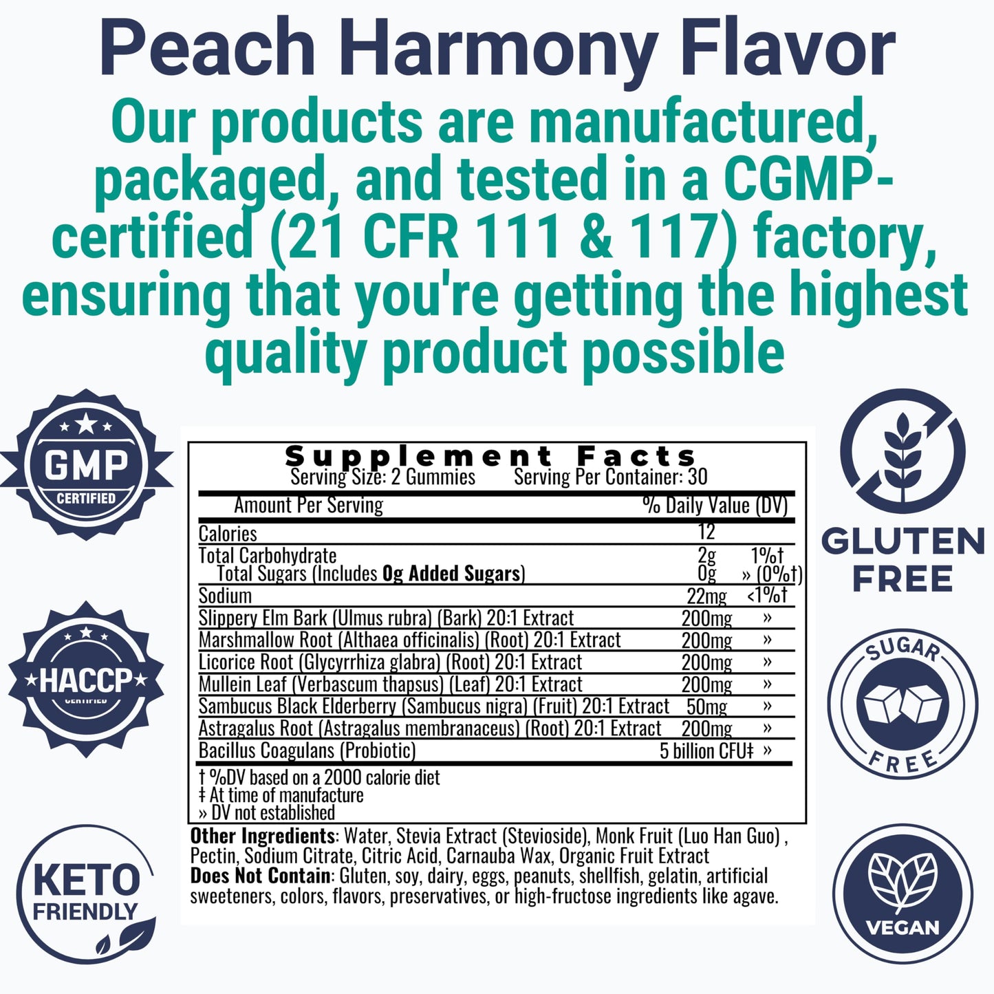 SHIZAM Gummies: Slippery Elm, Mullein, Elderberry & Probiotic – Sugar-Free, Keto, Vegan