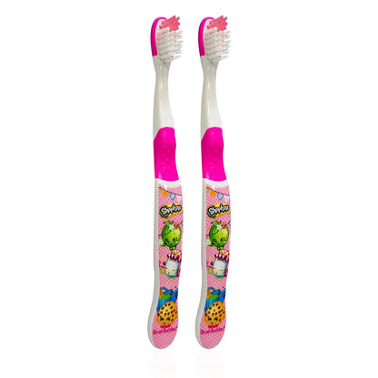 Brush Buddies 2 Piece Shopkins Toothbrush – Kids' Soft Bristle Set