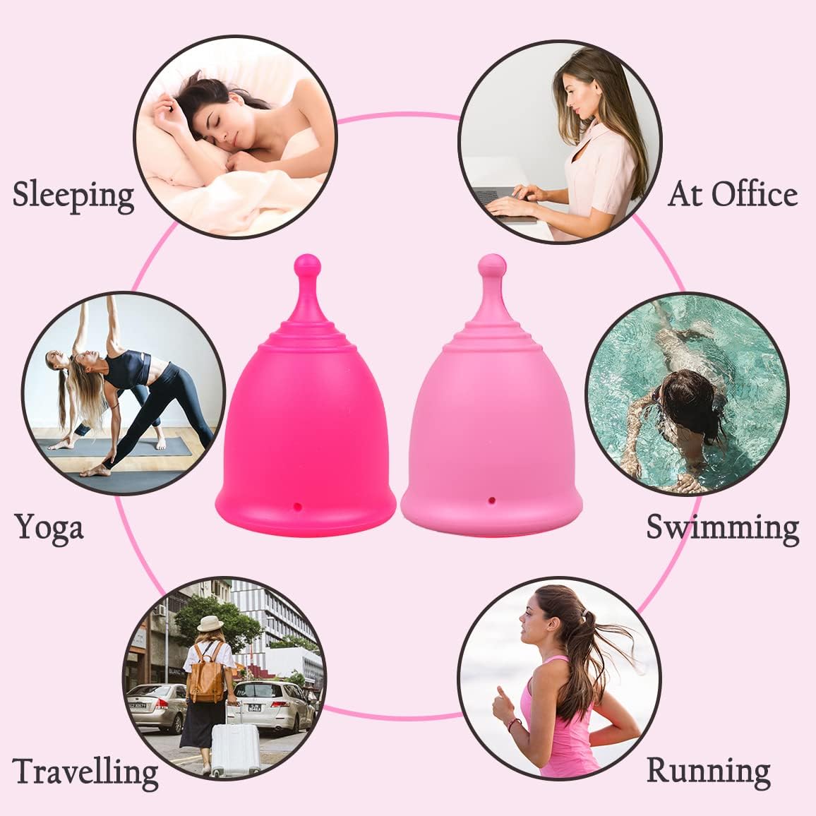 SHORDY Menstrual Cups Set of 2 – Small & Large, Reusable & Eco-Friendly