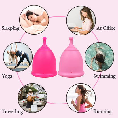 SHORDY Menstrual Cups Set of 2 – Small & Large, Reusable & Eco-Friendly