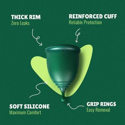 SHORDY Reusable Soft Menstrual Cups Set – Small & Large, 12-Hour Leak-Free Protection, Eco-Friendly Tampon Alternative