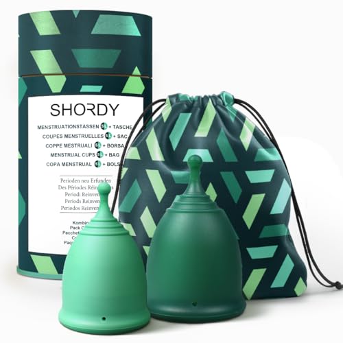 SHORDY Reusable Soft Menstrual Cups Set – Small & Large, 12-Hour Leak-Free Protection, Eco-Friendly Tampon Alternative