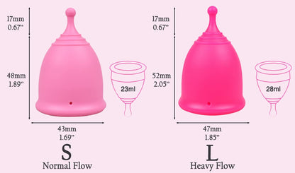 SHORDY Menstrual Cups Set of 2 – Small & Large, Reusable & Eco-Friendly