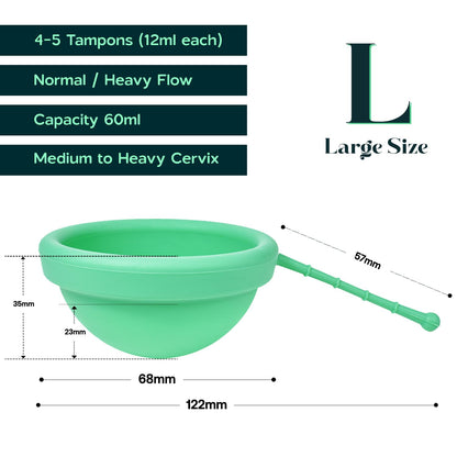 SHORDY Reusable Menstrual Disc (Large) – 100% Medical-Grade Silicone, Leak-Free & Eco-Friendly