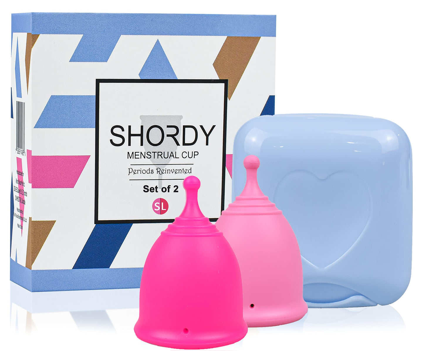 SHORDY Menstrual Cups Set of 2 – Small & Large, Reusable & Eco-Friendly