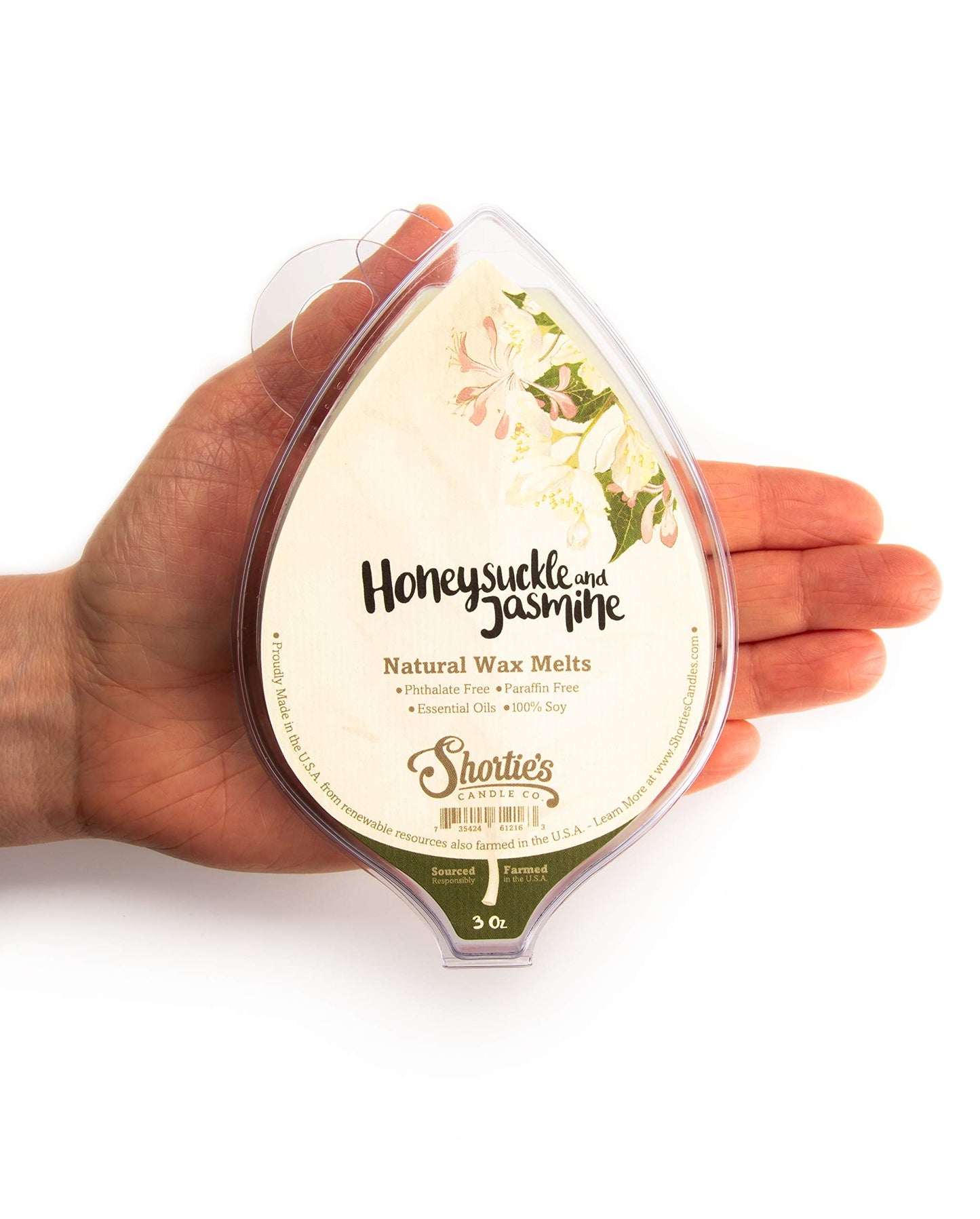 Shortie's Honeysuckle Jasmine Soy Wax Melts - 3oz Bar | 100% Soy, Vegan, Non-Toxic