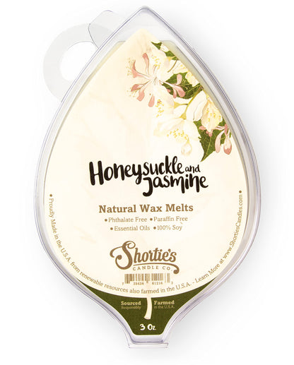 Shortie's Honeysuckle Jasmine Soy Wax Melts - 3oz Bar | 100% Soy, Vegan, Non-Toxic