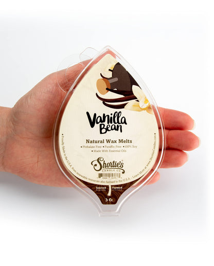 Shortie's Vanilla Bean Soy Wax Melts - 3 oz Bar, 100% Soy, Phthalate & Paraffin Free, Vegan