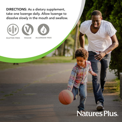 NaturesPlus Shot-O-B12-30 Lozenges, Wild Berry Flavor - 5000 mcg - Vegan, Gluten Free - 30 Servings