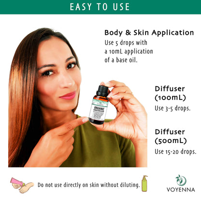 Essential Oil Breathe Blend for Diffuser, Humidifier, Aromatherapy & Rub with Peppermint & Eucalyptus Oils | for Headache, Allergy & Congestion