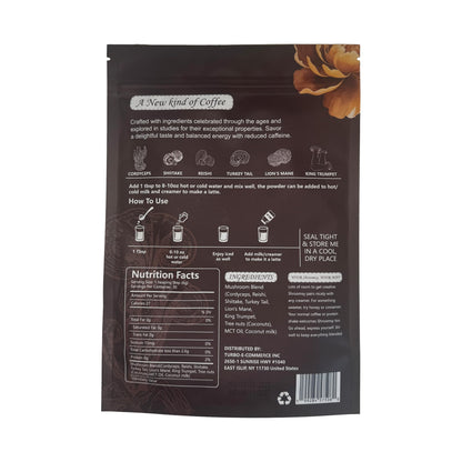 SHROOMSY Mushroom Coffee – 6-Mushroom Superblend with MCT Oil & Coconut Milk