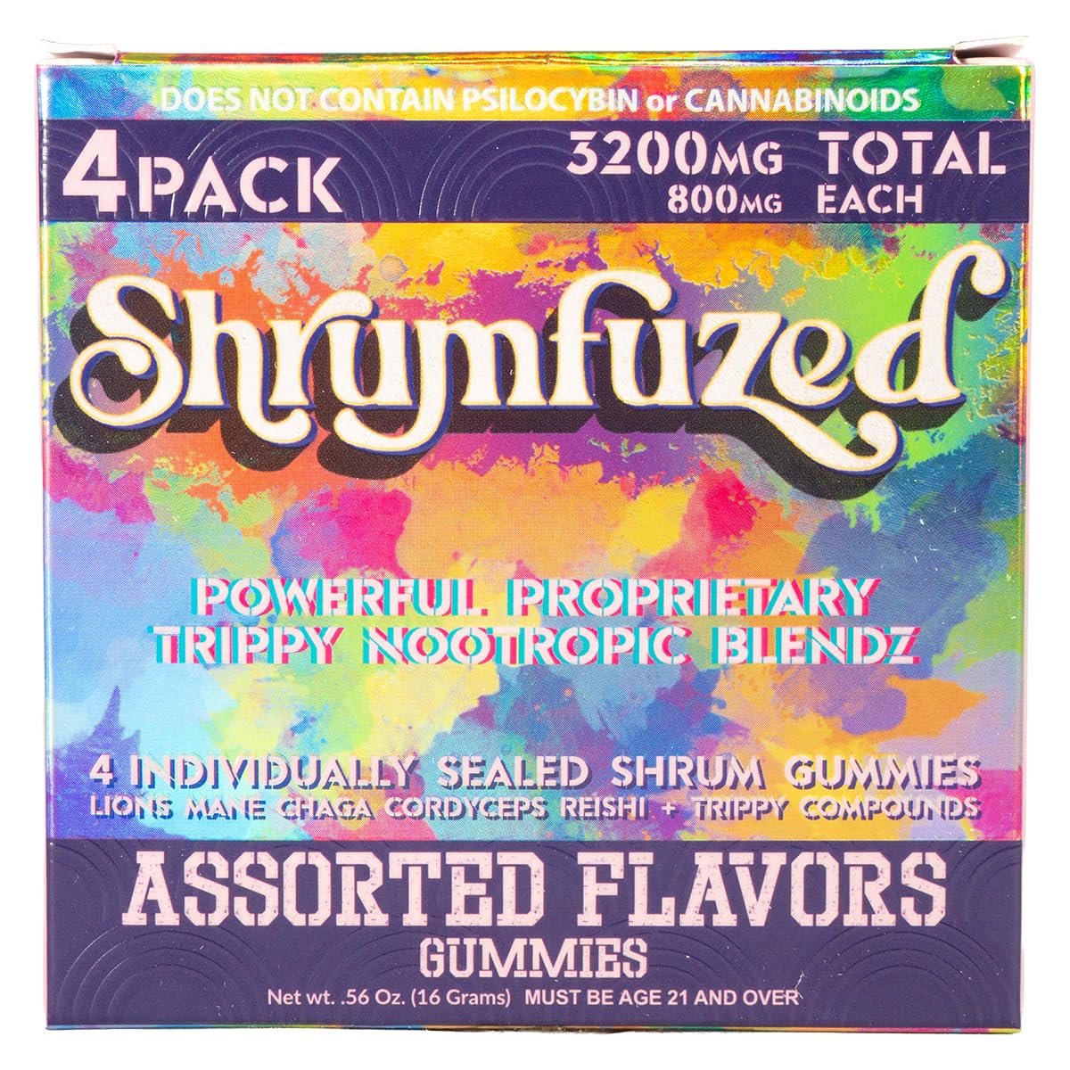 Shrumfuzed Nootropic Gummies 8000mg – Lion's Mane, Reishi, Cordyceps & Chaga