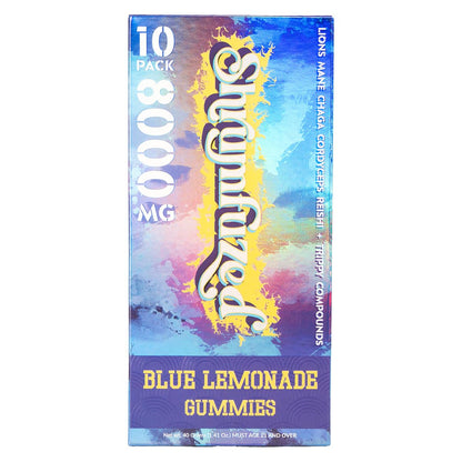 Shrumfuzed Proprietary Nootropic Gummy 8000mg – Lion’s Mane, Reishi, Chaga, Cordycep Nootropic Tripee Mushroom Blend (10, Blue Lemonade)