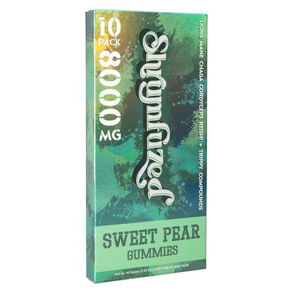 Shrumfuzed Nootropic Gummy 8000mg – Lion's Mane, Reishi, Cordyceps, Chaga (Sweet Pear, 10 Count)