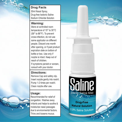 Shusher Care Saline Spray for Nose – 0.9% Isotonic Nasal Mist, 30ml (Pack of 3)