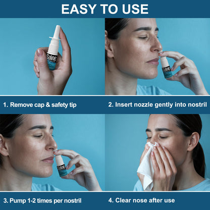 Shusher Care Saline Spray for Nose – 0.9% Isotonic Nasal Mist, Safe for Newborns to Adults | 30 ml