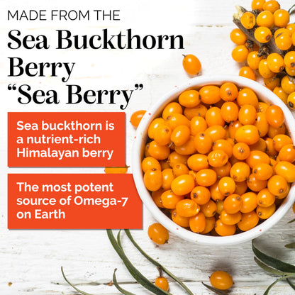 Sibu Sea Buckthorn Omega-7 Softgels – 90-Day Refill Sachet for Skin, Hair & Nails