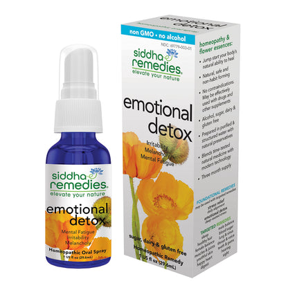 Siddha Remedies Emotional Detox Homeopathic Oral Spray for Melancholy & Fatigue