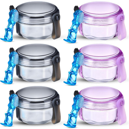 Sieral 6 Pcs Denture Case – Leak-Proof Travel Cup for Dentures & Retainers