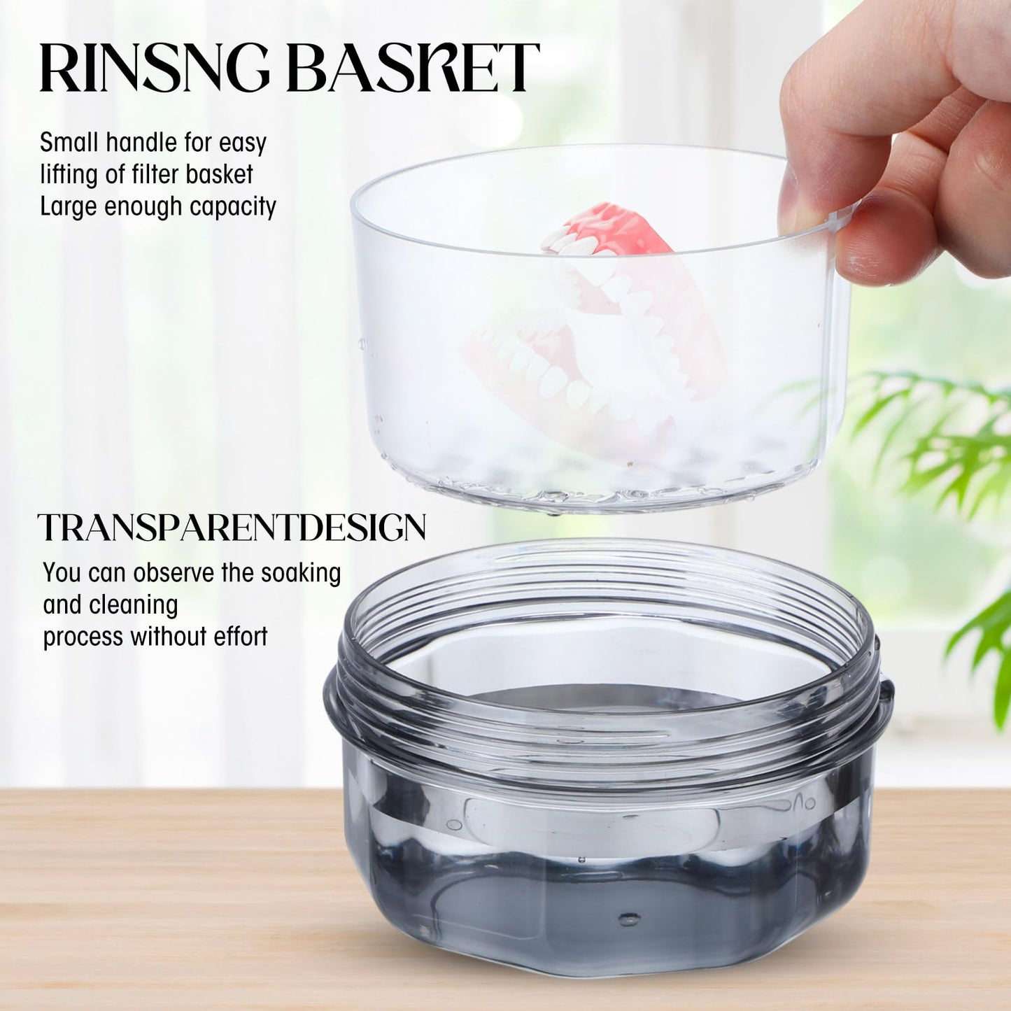 Sieral 6 Pcs Denture Case – Leak-Proof Travel Cup for Dentures & Retainers