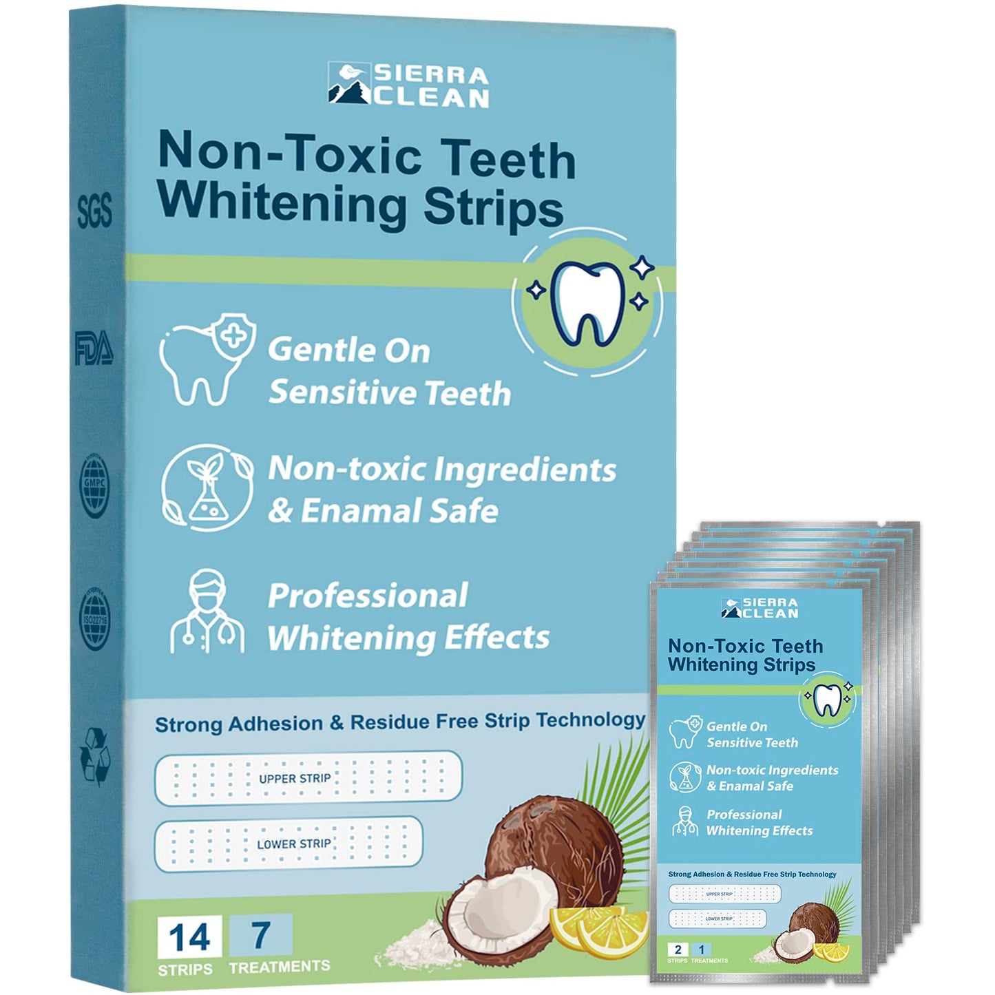 Sierra Clean Teeth Whitening Strips – Enamel Safe & Sensitivity Free