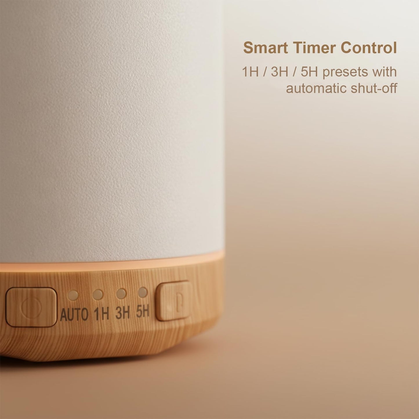 SIHUADON Ceramic Essential Oil Diffuser - 250ml Ultrasonic Humidifier, 7-Color Night Light & Timers