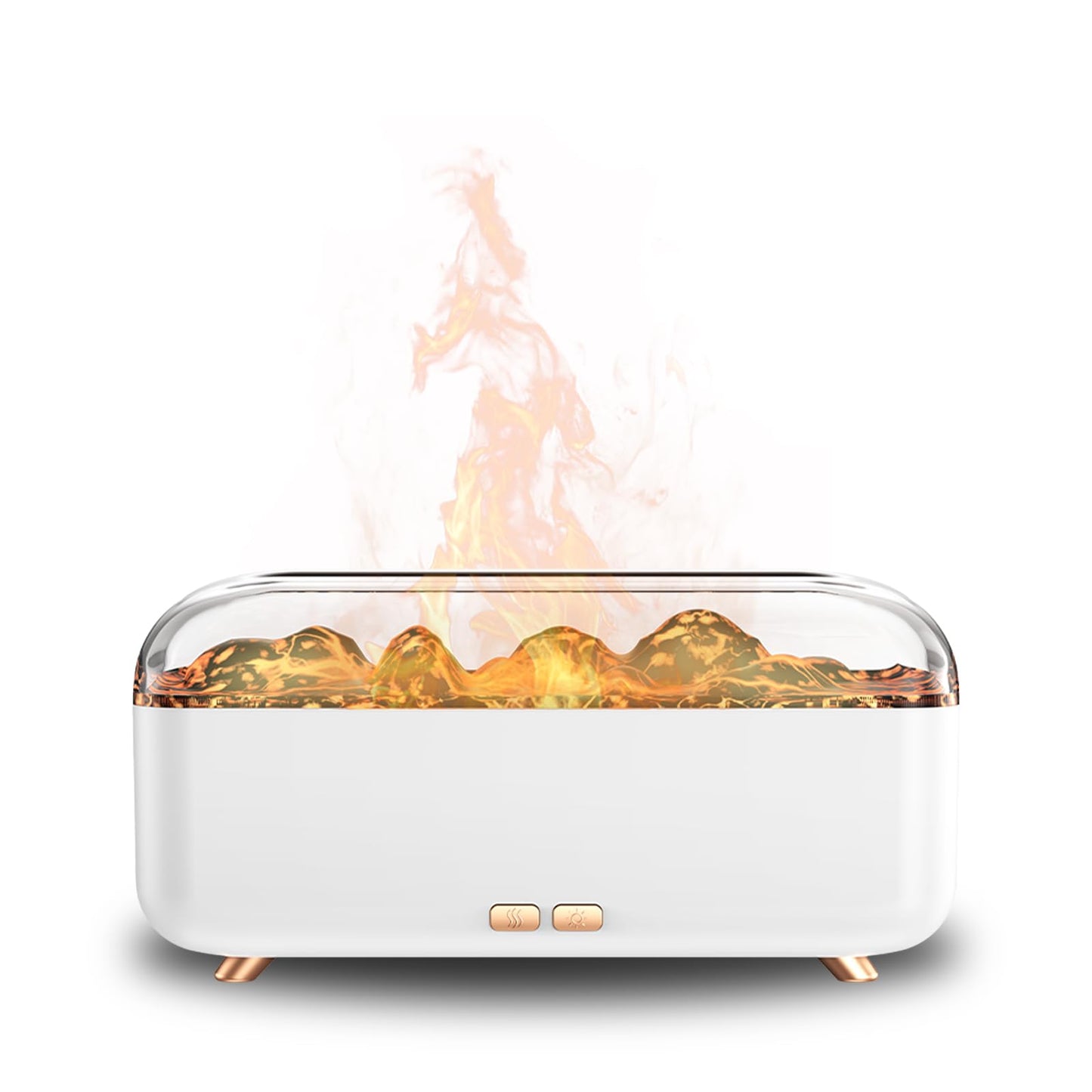 SIHUADON Essential Oil Diffuser – 300ml Flame Effect, Quiet Humidifier & 7-Color Night Light