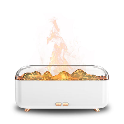 SIHUADON Essential Oil Diffuser – 300ml Flame Effect, Quiet Humidifier & 7-Color Night Light