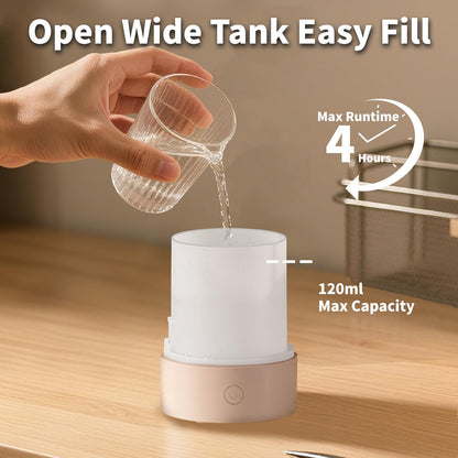 SIHUADON Essential Oil Diffuser 120ml – 3-in-1 Ultrasonic Humidifier with 7-Color Night Lights