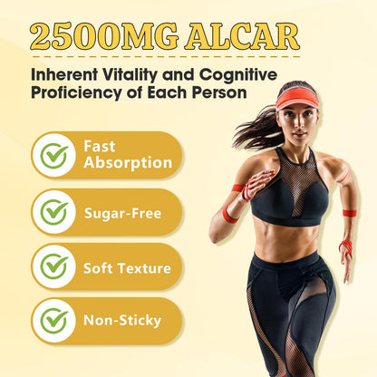 Sijigood 2 Pack Acetyl L-Carnitine Supplement – Natural Energy & Immunity (Orange, Vegan) 120 Count