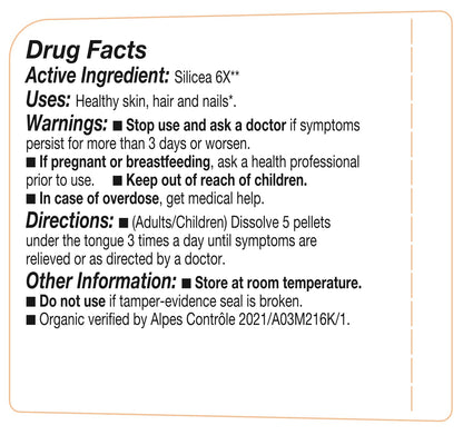 Silicea- OLLOIS - Organic & Vegan, Kosher Certified, Cell Salt #12 (Approx. 80 pellets)