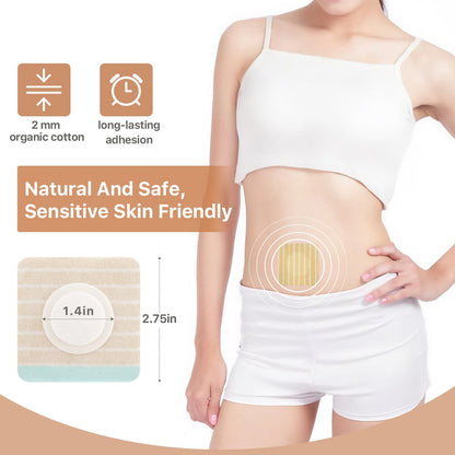 50PCS Silicone Castor Oil Belly Button Patches – Nonwoven Film, Organic Cotton, Disposable Pack