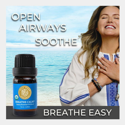 Silk Road Breathe Calm Essential Oil Blend – 100% Pure, USDA Organic, 10ml