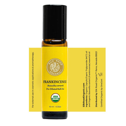 Silk Road Organic Frankincense Carterii Essential Oil Roll-On - 10 ml, USDA Organic