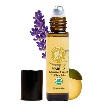Silk Road Organic Marula Oil & Lavender Roll On – USDA Certified Organic, 10 ml