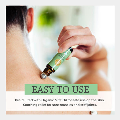 Silk Road Organic Muscle Relief Roller – USDA Organic Peppermint & Ginger 10 ml