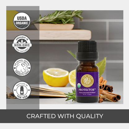 Silk Road Organic Protector Essential Oil Immunity Blend – Thieves Oil Inspired, 100% Pure USDA Organic, 10 ml Dropper