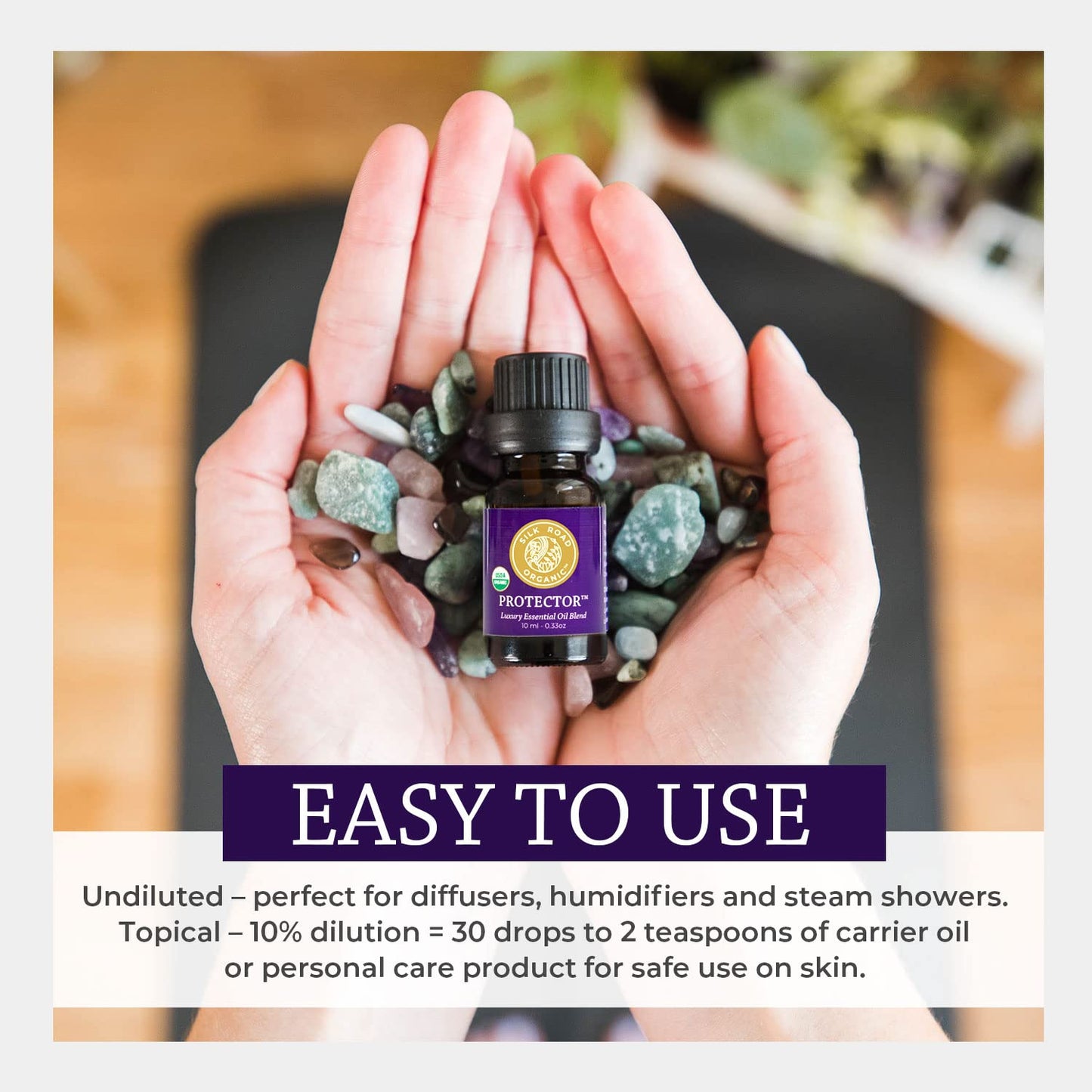 Silk Road Organic Protector Essential Oil Immunity Blend – Thieves Oil Inspired, 100% Pure USDA Organic, 10 ml Dropper