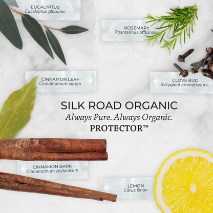 Silk Road Organic Protector Essential Oil Immunity Blend – Thieves Oil Inspired, 100% Pure USDA Organic, 10 ml Dropper