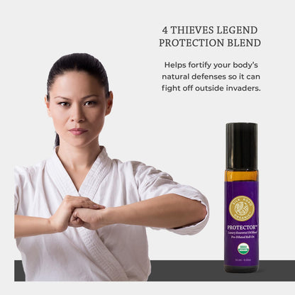 Silk Road Protector Essential Oil Roll-On – Thieves Immunity Blend, USDA Organic, 10 ml