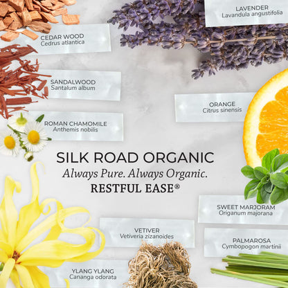 Silk Road Organic Restful Ease Roll-On – 10ml, Indian Sandalwood | USDA Certified
