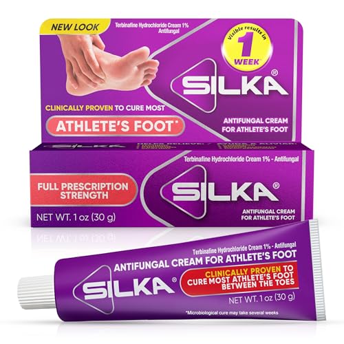 SILKA Anti-Fungal Cream - Maximum Strength 1% Terbinafine for Athlete's Foot, Jock Itch & Ringworm (1 oz)