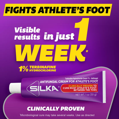 Silka Max Strength Antifungal Liquid & Cream Set – Fast Relief for Toenail Fungus, Athlete's Foot & Ringworm
