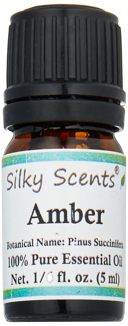 SILKY SCENTS Amber Essential Oil (Pinus succinifera) – 100% Pure & Natural, 5 ml