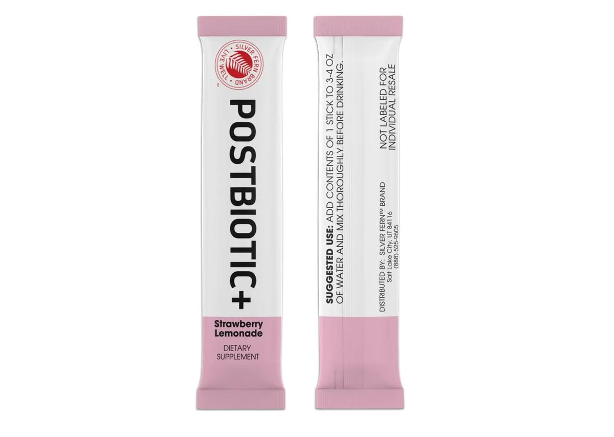 Silver Fern Postbiotic+ Strawberry Lemonade Powder – BIOMend™, BetaVia™, Immuse® – 30 Stick Packs BritishVita | Premium UK Vitamins & Wellness Supplements