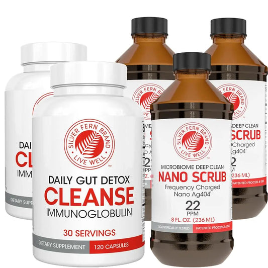Silver Fern Ultimate Clean-Up Kit – 30 Day Cleanse Capsules & Nano Scrub Liquid, Gluten & Dairy Free, Made in USA BritishVita | Premium UK Vitamins & Wellness Supplements