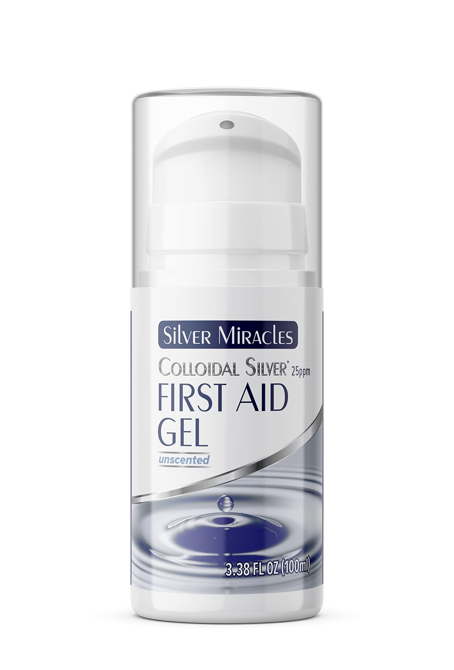 Silver Miracles Colloidal Silver Gel - First Aid & Wound Care (Airless Bottle)