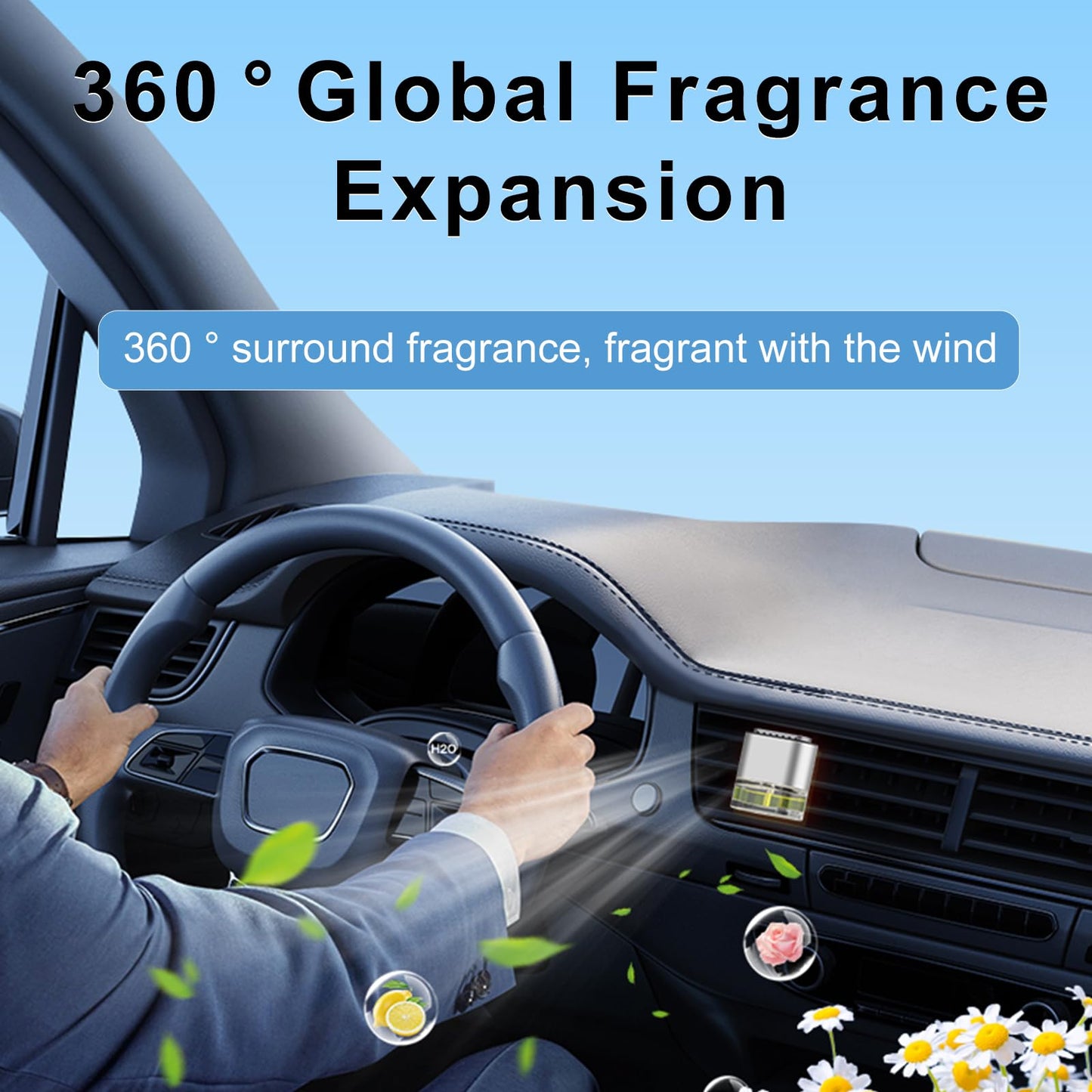 Long-Lasting Fragrance Cologne Car Air Freshener | Essential Oil Aromatherapy Diffuser
